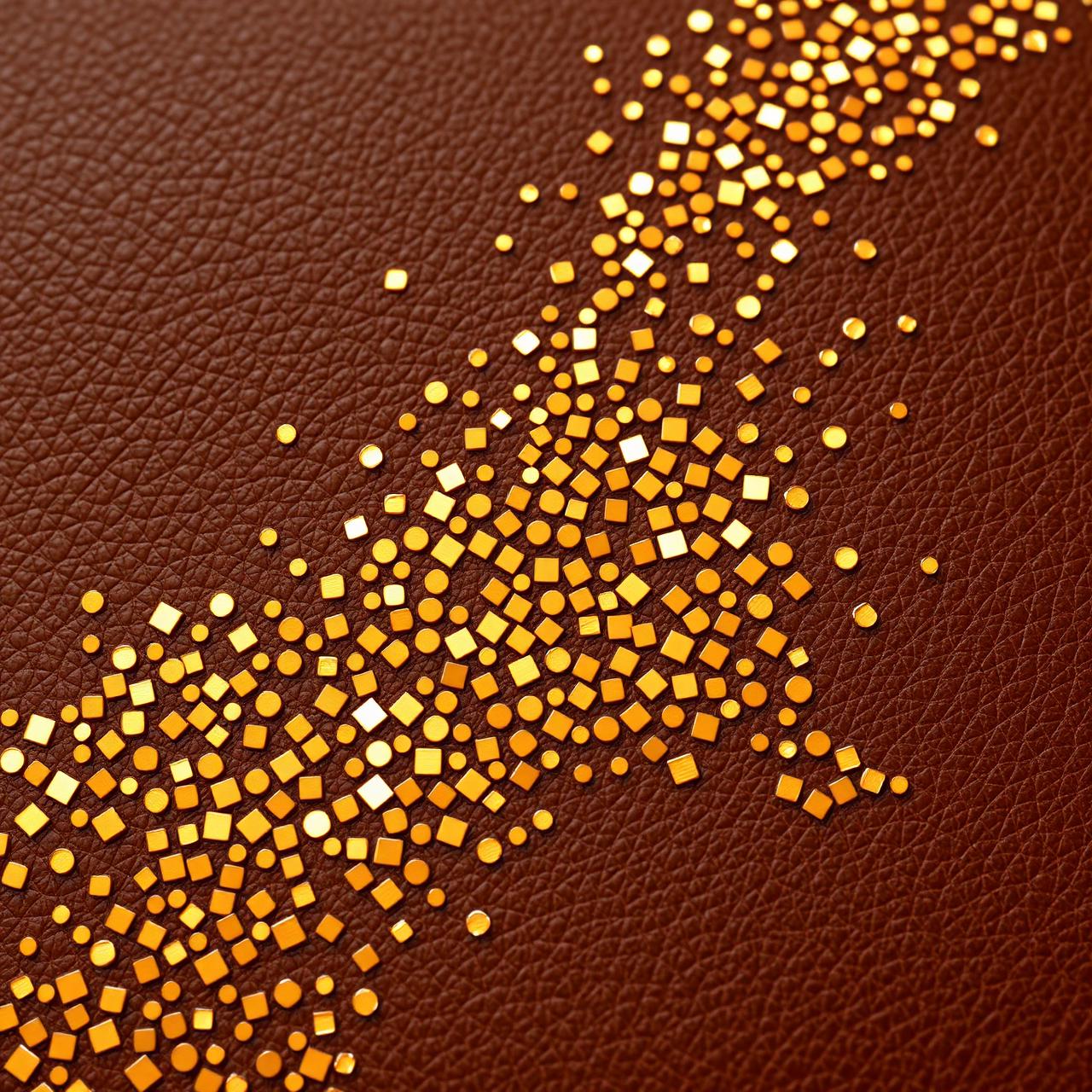 Golden mosaic stones